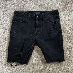 Black Denim Shorts